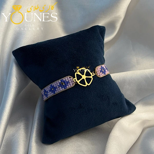 دستبند بند میوکی گل طلا